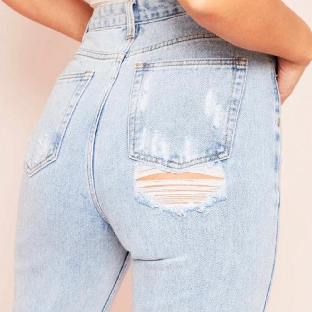 Missy empire butt slit jeans